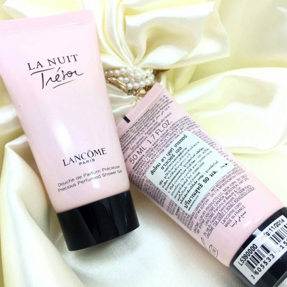  เจลน้ำหอมอาบน้ำ LA NUIT TRESOR Shower Gel 50ML เจลอาบน้ำ กลิ่นน้ำหอมที่มอบความหอมสไตล์ Sweet, Fruity เย้ายวน ชวนหลงใหล ลึกลับ น่าค้นหา