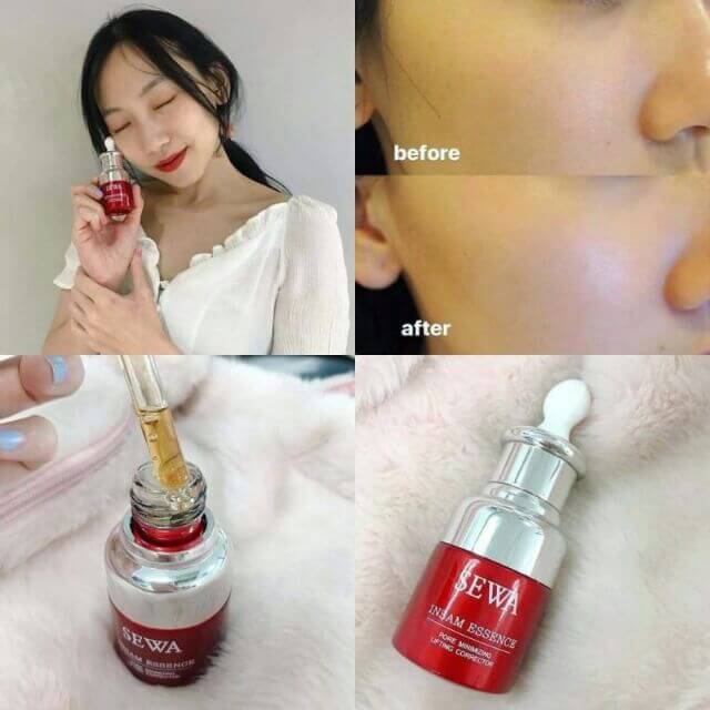 Sewa Insam Essence 30 ml   ผลลัพธ์ทรงประสิทธิภาพในการฟื้นบำรุงความอ่อนเยาว์ของผิวที่มองเห็นและรู้สึกได้ทั้ง 10 ประการ ริ้วรอยตื้นขึ้น ความเปล่งปลั่ง ความกระจ่างใส สีผิวสม่ำเสมอ ความยืดหยุ่น ความเต่งตึง ความกระชับ รูขุมเล็กลง ผิวเรียบเนียน ความหย่อนคล้อย เนื้อสัมผัสที่เหนือกว่า สดชื่น และห่อหุ้มผิวกว่าที่เคย ซึมซาบลึกลงสู่ผิวในทันที ตลอดกลางวันและกลางคืน