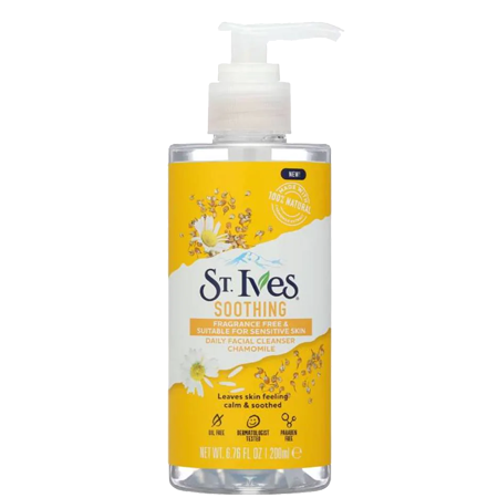 ST.Ives,ธรรมชาติ 100%,สครับอันดับ 1 จากอเมริกา,ST.Ives ราคา,ST.Ives รีวิว,เซนท์ไอฟ คลีนเซอร์ คาโมมายล์ 200 ml ,เจลล้างหน้า,.