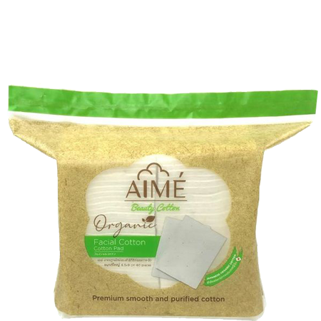 AIME',AIME' Organic Cotton 60pcs.,AIME' Organic Cotton,AIME' Organic Cotton รีวิว,AIME' Organic Cotton ราคา,สำลี,